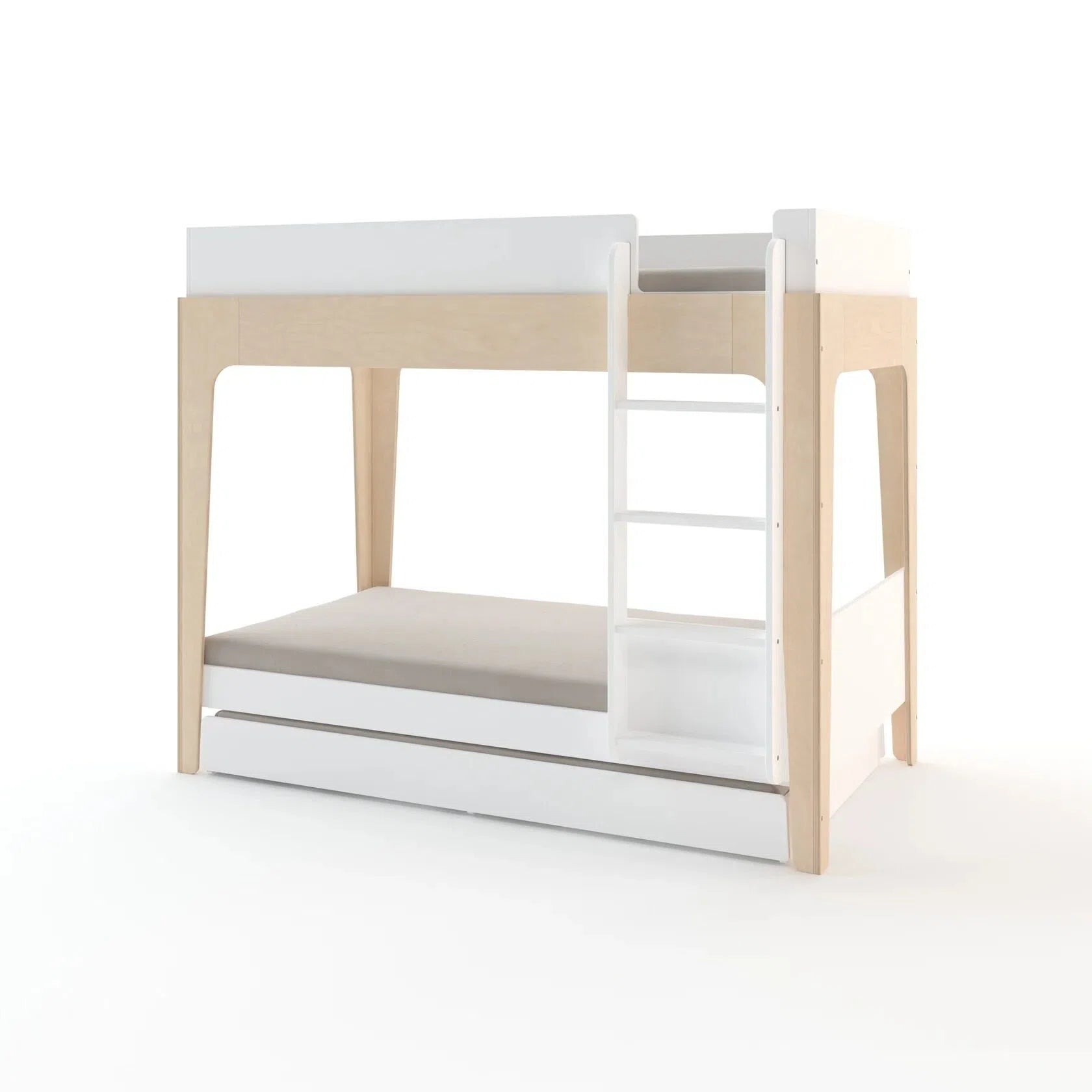 Bunk beds with ladders and drawers