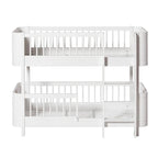 Milky white fully enclosed children's stacking bed