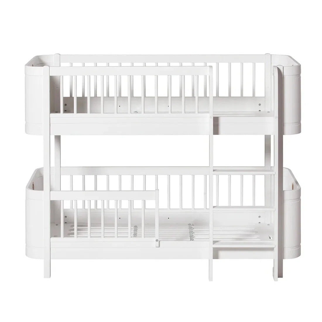 Milky white fully enclosed children's stacking bed