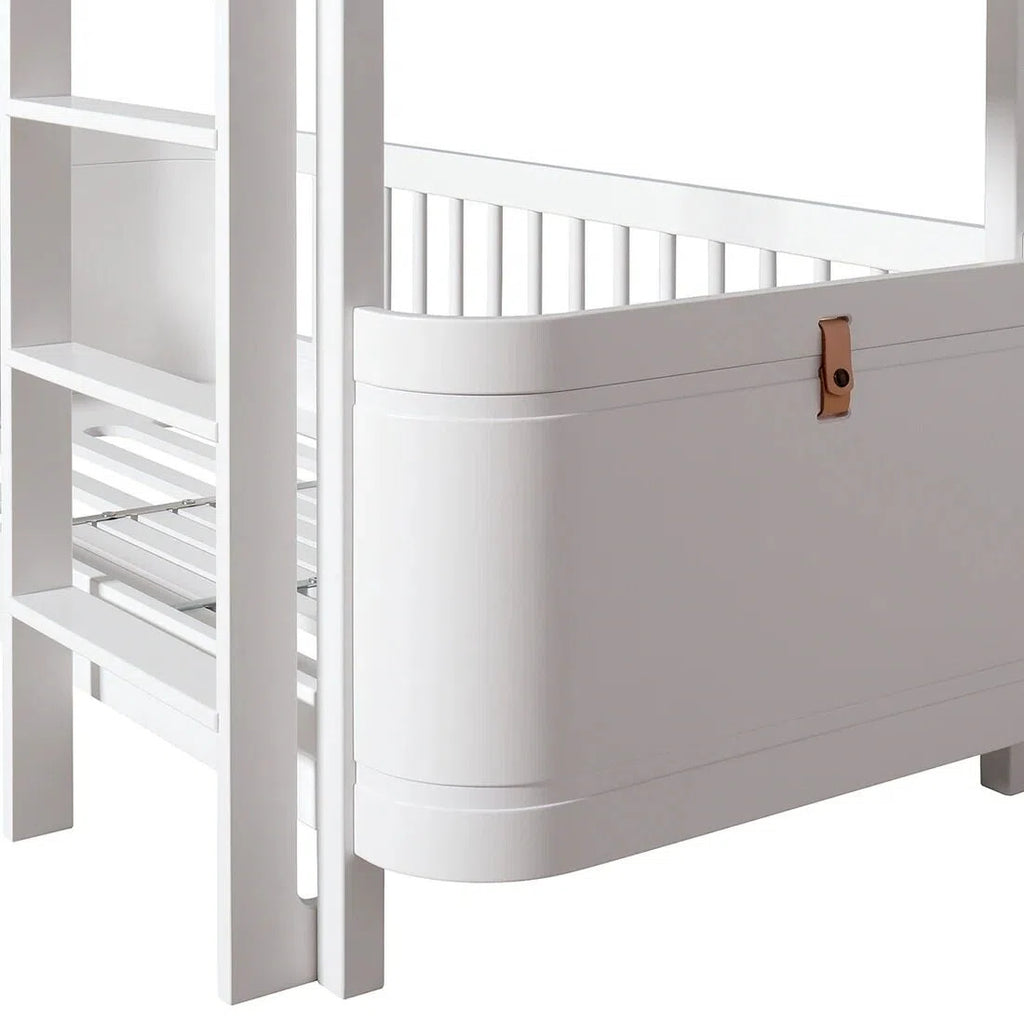 Milky white fully enclosed children's stacking bed