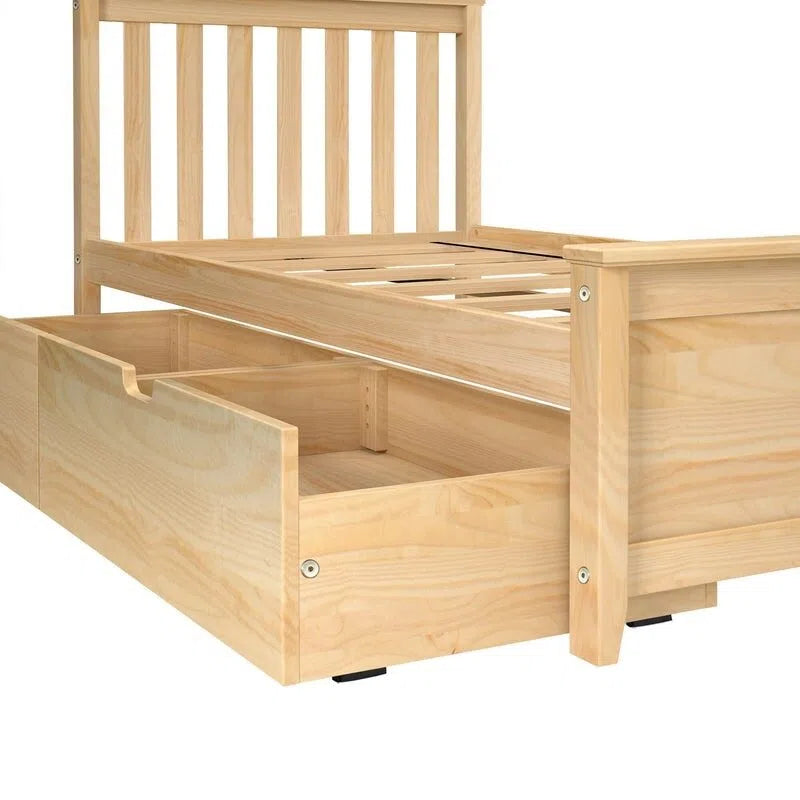 Soft and fluffy children's bed with drawers